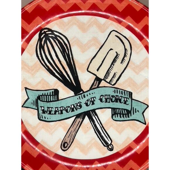 Certified International "WEAPONS OF CHOICE" Baking themed Decorative Platter - Picture 3 of 9